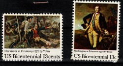 1977 ABD (US) Bicentennial 13c Washington ve Oriskany 2'li Pul Lotu (MNH PPT3013 - Gökçekoleksiyon