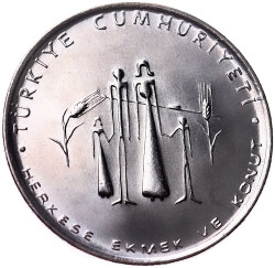 1977 - F.A.O. 5 Lira (Herkese Ekmek ve Konut) ÇİL FAO20 - 1