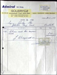 1977 GÜLERYÜZ Buzdolabı Şirketi Gökçeada Baraj İnşaatı Antetli Damga Pullu Fatura EFM(N)11486 - Gökçekoleksiyon