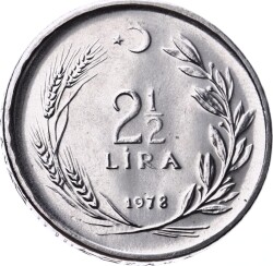 1978 Yılı 2½ Lira FAO ÇİL *Kadının Süsü Kültür ve Erdem Olmalıdır* (DÜZ) FAO8 - 2
