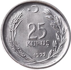 1977 Yılı 25 Kuruş (Düz) - ÇİL TCM3266 - 1