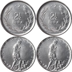1978 - 2½ Lira (Ters - Düz) Takım ÇİL TCM2465 - Gökçekoleksiyon