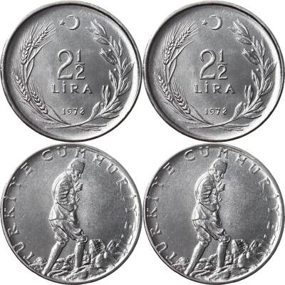 1978 - 2½ Lira (Ters - Düz) Takım ÇİL TCM2465 - 1