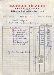 1978 BAYKAL TİCARET SALİH BAYKAL Bakkaliye Antetli Damga Pullu Makbuz EFM(N)10946 - Gökçekoleksiyon