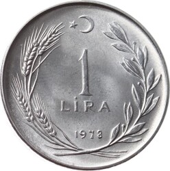 1978 Yılı 1 Lira (Düz) - ÇİL TCM3276 - Gökçekoleksiyon