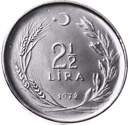 1978 Yılı 2½ Lira (Düz) - ÇİL TCM3285 - 3