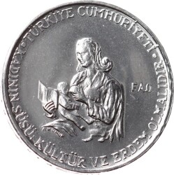 1978 Yılı 2½ Lira FAO ÇİL *Kadının Süsü Kültür ve Erdem Olmalıdır* (Ters) TCM2420 - Gökçekoleksiyon