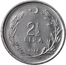 1978 Yılı 2½ Lira FAO ÇİL *Kadının Süsü Kültür ve Erdem Olmalıdır* (Ters) TCM2420 - 2