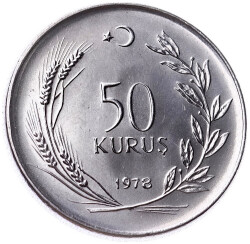 1978 Yılı 50 Kuruş FAO ÇİL *Kadının Süsü Kültür ve Erdem Olmalıdır* FAO11 - 2