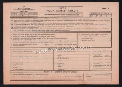 1978 Yıllık Sanayi Anketi EFM321 - 1
