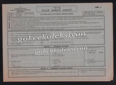 1978 Yıllık Sanayi Anketi EFM346 - 3