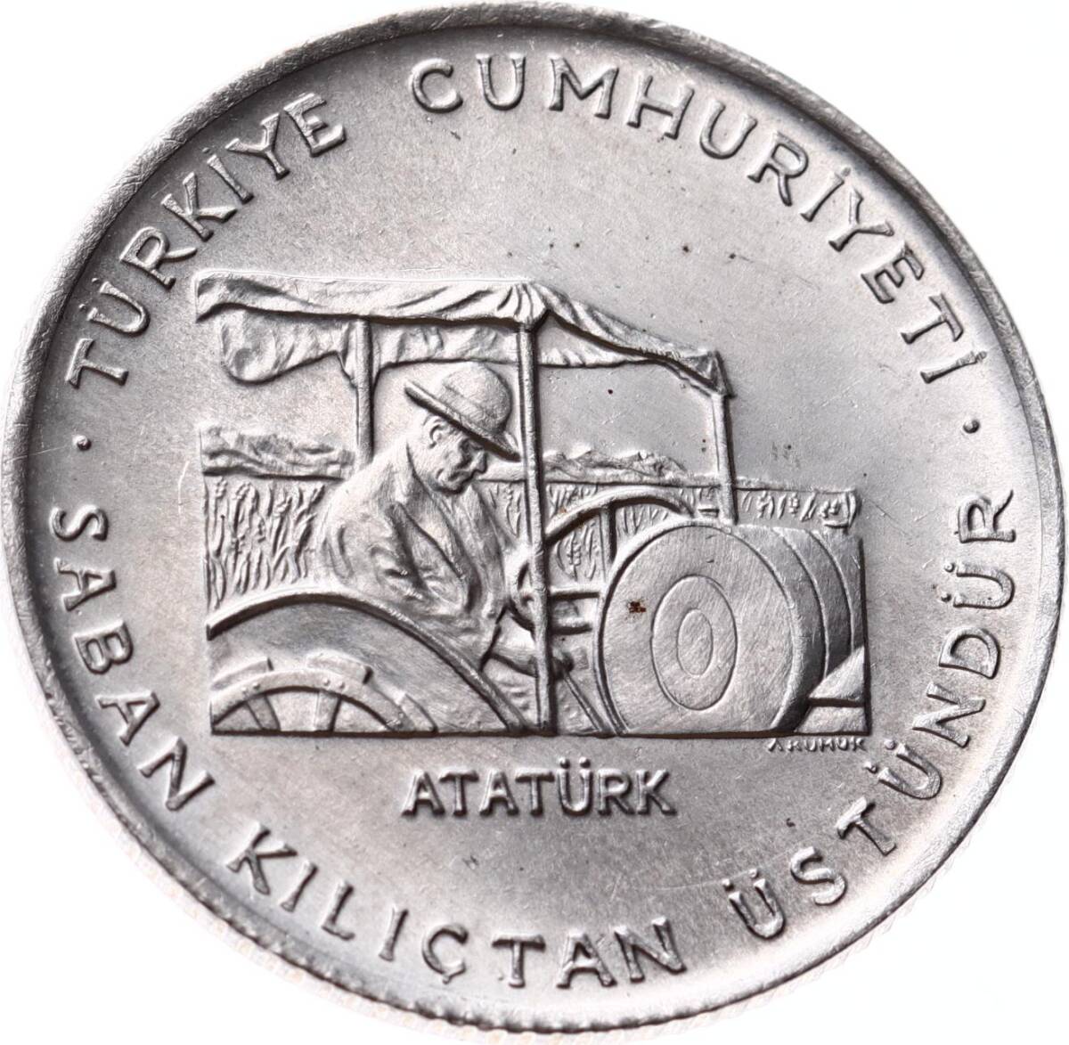 1978 - 150 Lira Gümüş FAO ÇİL *Saban Kılıçtan Üstündür* TCM3349 - 2