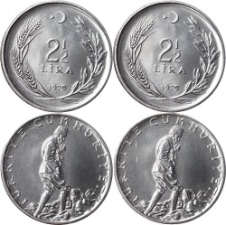 1979 - 2½ Lira (Ters - Düz) Takım ÇİL TCM2467 - Gökçekoleksiyon