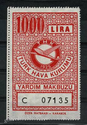 1979 T.H.K. Yardım Makbuzu 1000 Lira PPT1068 - 1