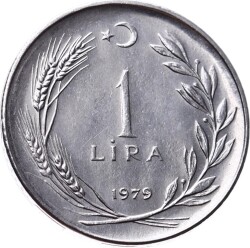 1979 Yılı 1 Lira (Düz) - ÇİL TCM3280 - Gökçekoleksiyon