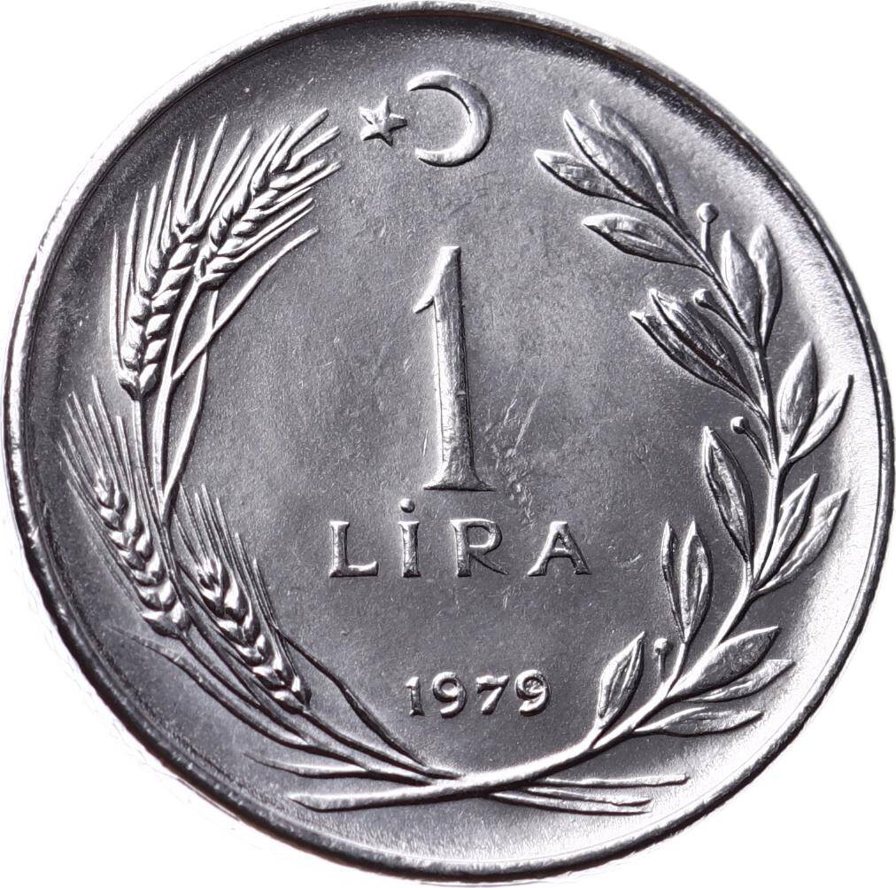 1979 Yılı 1 Lira (Ters) - ÇİL TCM3277 - 1