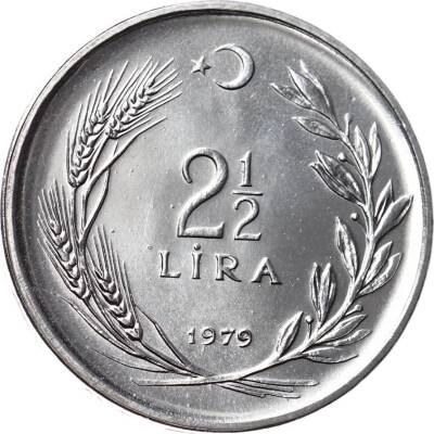 1979 yılı 2½ Lira ÇİL (Düz) TCM2439 - 1