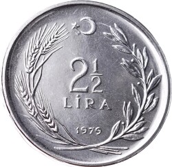 1979 Yılı 2½ Lira (Ters) - ÇİL TCM3282 - 3