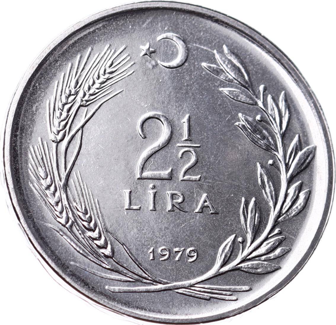 1979 Yılı 2½ Lira (Ters) - ÇİL TCM3282 - 3