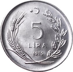 1979 Yılı 5 Lira - ÇİL TCM3287 - 1