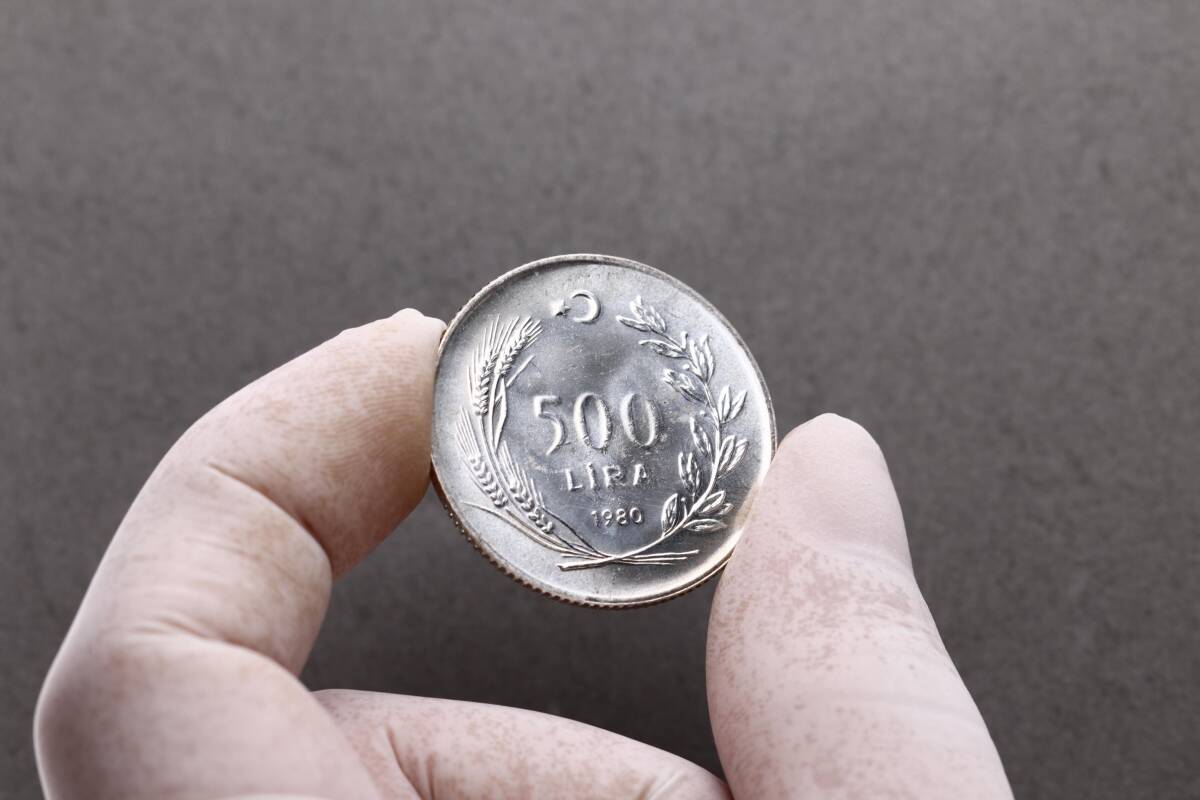 1980 - 500 Lira FAO *Köylü Kadını Kalkındırma* Gümüş (Tırtıllı Kenar) - ÇİL TCH412 - 4