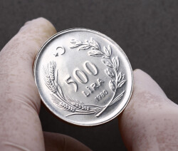 1980 - 500 Lira FAO *Köylü Kadını Kalkındırma* Gümüş (Düz) ÇİL TCH414 - 4