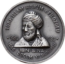 1980 İbni Sinanın 1000. Yılı (Türk Nümismatik Derneği) Gümüş Okside Madalyonu MVM922 - 3