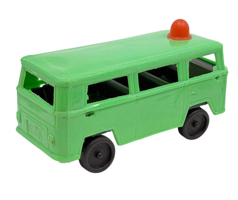 1980 Sonu 90 Başı Yerli Üretim Plâstik Oyuncak Volkswagen Ambulans Minibüs (Sıfır Ürün) AOB5368 - 4