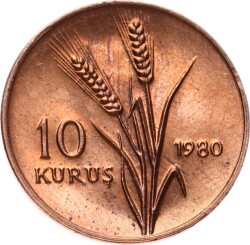 1980 Yılı 10 Kuruş FAO *Köylü Kadınını Kalkındırma* ÇİL FAO16 - 2