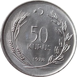 1978 Yılı 50 Kuruş FAO ÇİL *Kadının Süsü Kültür ve Erdem Olmalıdır* TCM2417 - 2