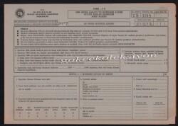 1980 Yılı Genel Sanayi Ve İşyerleri Sayımı Büyük İmalat İşyerleri Soru Kağıt Evrağı EFM318 - 1