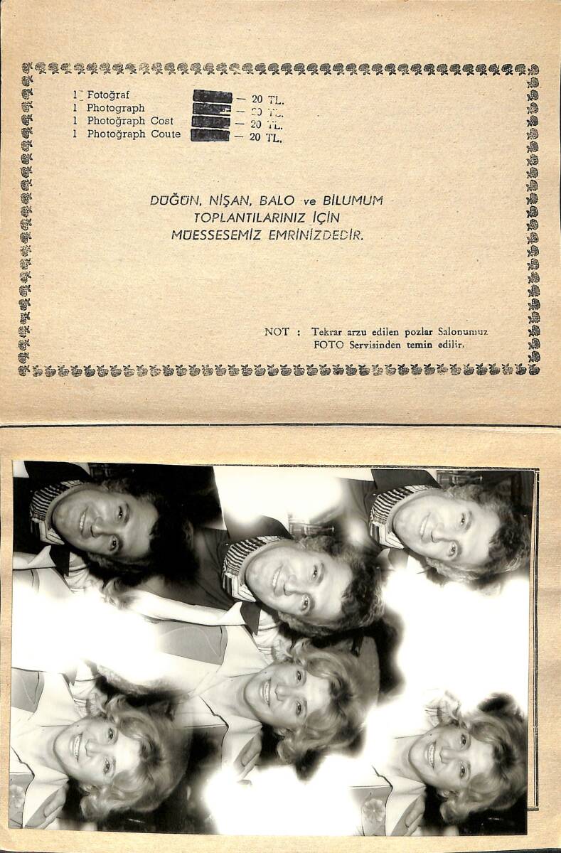 1980'ler Aysel İpar Görselli Taksim Belediye Gazinosu Fotoğraf Kartı EFMN15344 - 2