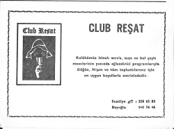 1980'ler Club Reşat (Üsküdar/İstanbul) Fotoğraf Kartı EFMN15346 - Gökçekoleksiyon