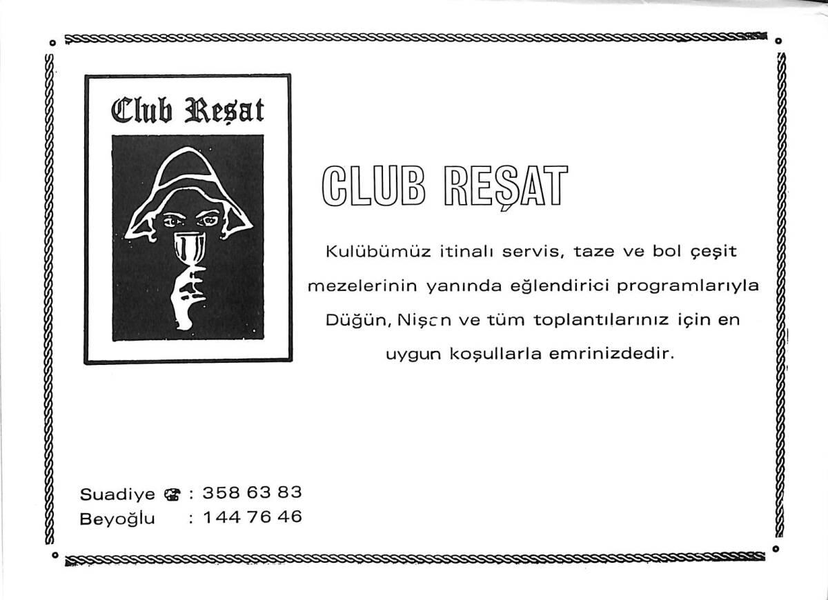 1980'ler Club Reşat (Üsküdar/İstanbul) Fotoğraf Kartı EFMN15347 - 4