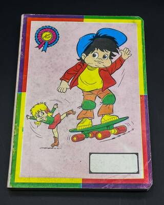 1980ler Deksan Matbaası Manzara Görselli Çizgili Lise Defteri AOB3073 (N) - 1
