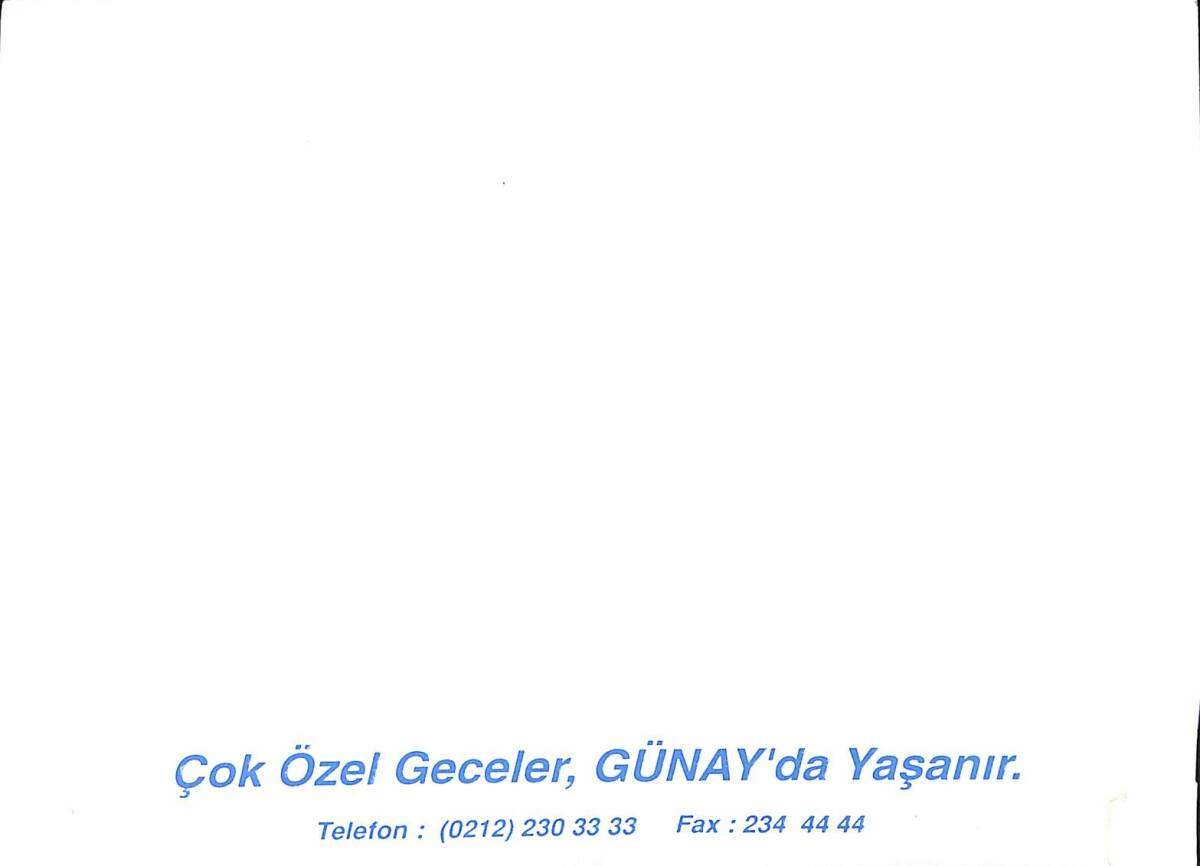 1980'ler Günay Restaurant Fotoğraf Kartı EFMN15339 - 3