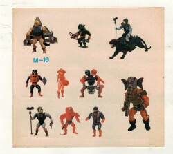 1980’ler He-Man Masters of the Universe Vintage Sticker / Çıkartma Sayfası (M-16) “Nadir” STKR5 - 1