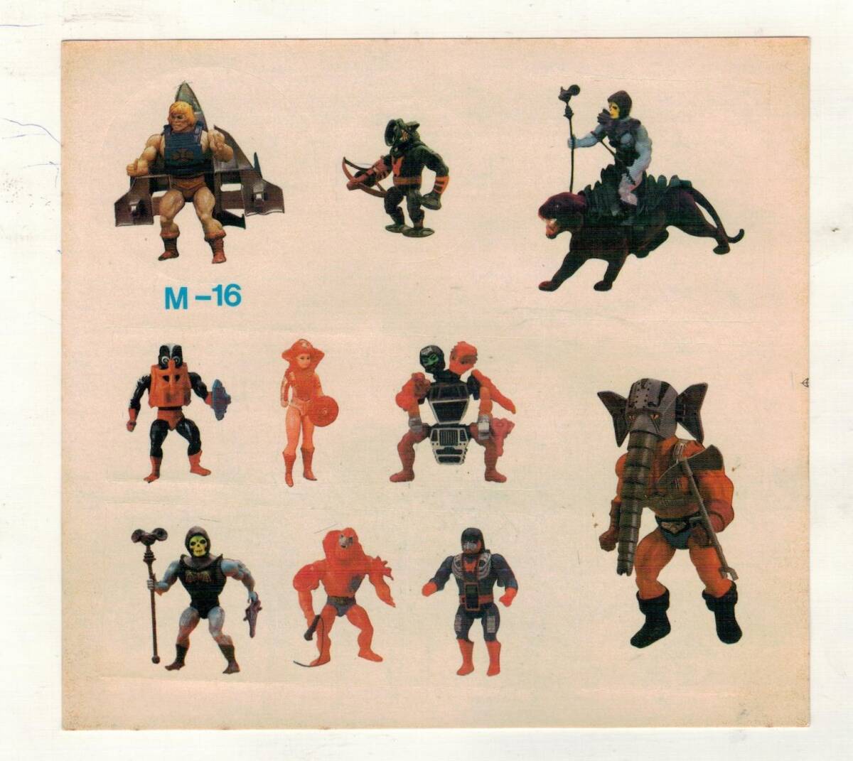1980’ler He-Man Masters of the Universe Vintage Sticker / Çıkartma Sayfası (M-16) “Nadir” STKR5 - 3