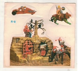 1980’ler He-Man Masters of the Universe Vintage Sticker / Çıkartma Sayfası (R-8) “Nadir” STKR6 - 3