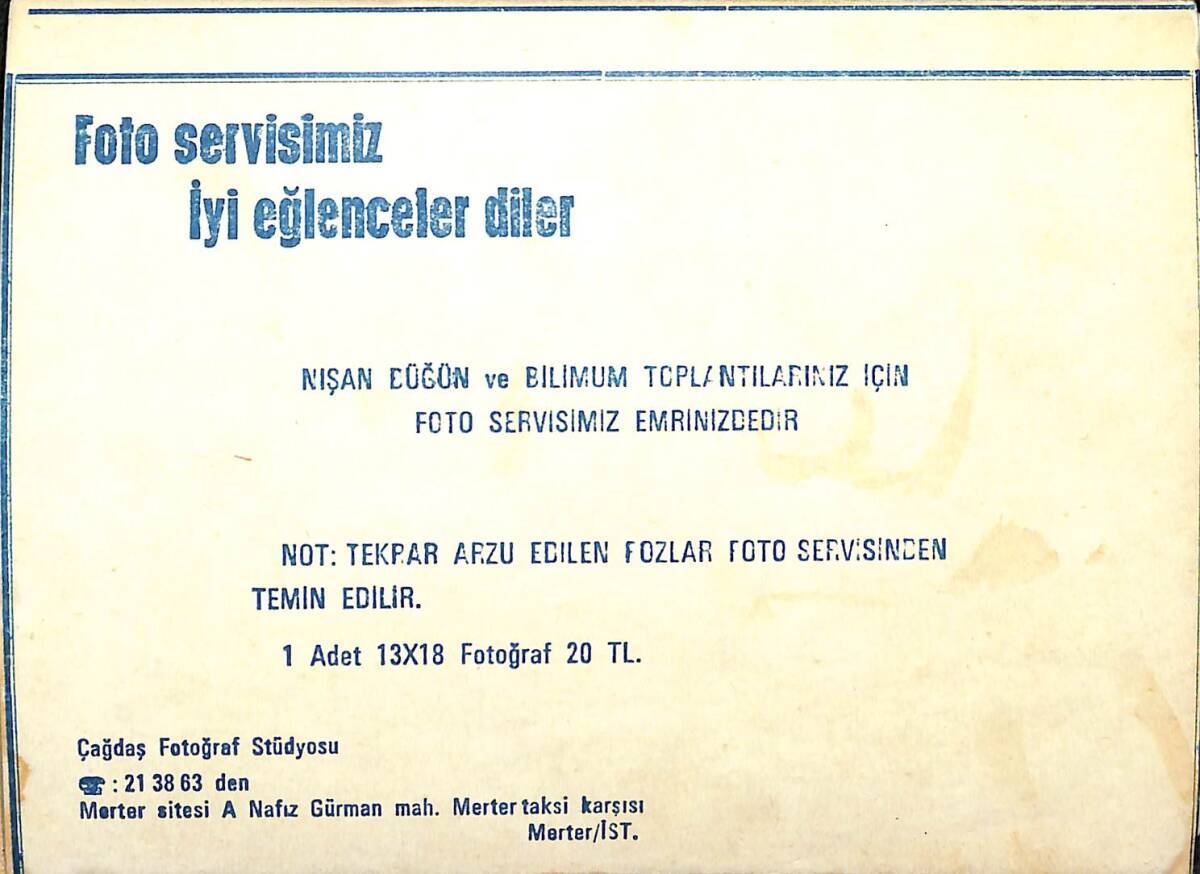 1980'ler İlyas Düğün Salonları (İstanbul) Fotoğraf Kartı EFMN15333 - 3