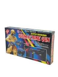 1980'ler Plastik Oyuncak Işıklı Makinalı Tüfek (Sıfır Kutusunda) AOB4618 (N) - 2