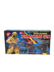 1980'ler Plastik Oyuncak Işıklı Makinalı Tüfek (Sıfır Kutusunda) AOB4618 (N) - 3