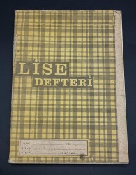 1980ler Sarı Renk Çizgili Lise Defteri AOB3024 (N) - 1