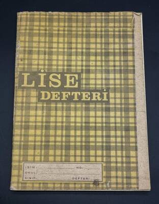1980ler Sarı Renk Çizgili Lise Defteri AOB3024 (N) - 1