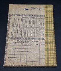 1980ler Sarı Renk Çizgili Lise Defteri AOB3024 (N) - 2