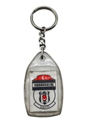 1980ler Siyah Beyaz Slogan Yazılı Anahtarlık AKS1687 - 1