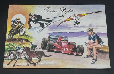 1980ler Spor Dalları Görselli Resim Defteri AOB3074 (N) - 1