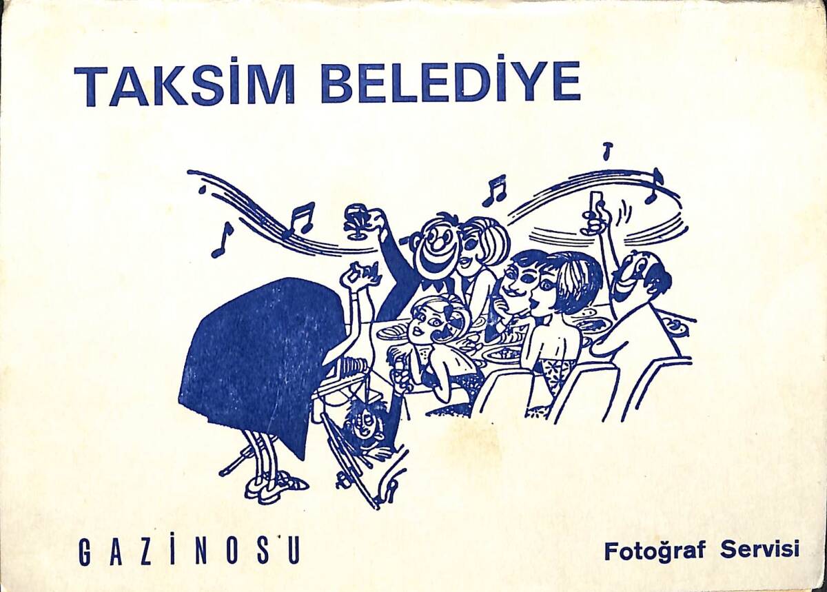 1980'ler Taksim Belediye Gazinosu Fotoğraf Kartı EFMN15342 - 1