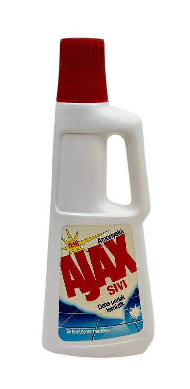 1980s Ajax Amonyaklı Sıvı Ev Temizleme Maddesi *Daha Parlak Temizlik* (Dolu Kutu) AOB4738 - 1