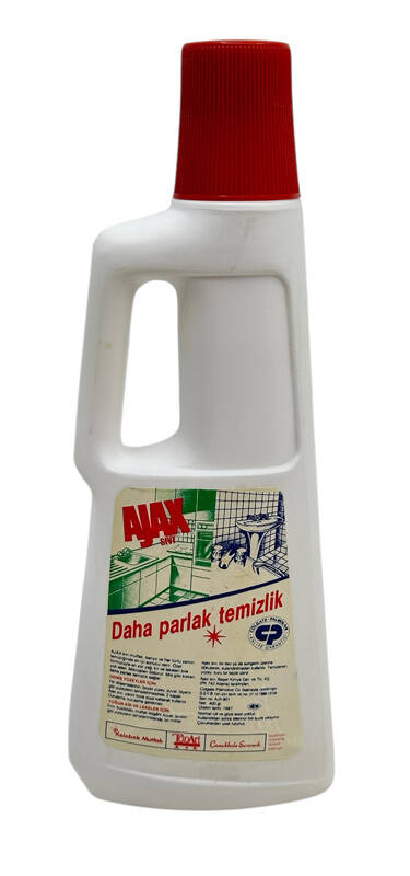 1980s Ajax Amonyaklı Sıvı Ev Temizleme Maddesi *Daha Parlak Temizlik* (Dolu Kutu) AOB4738 - 2